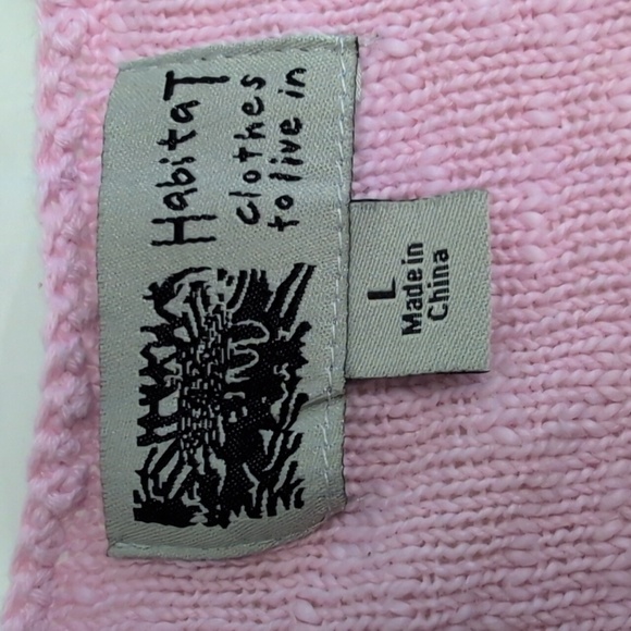 Habitat Women's Pink Ombre Sweater with tab sleeves and slouchy pocket Size L - Picture 5 of 7